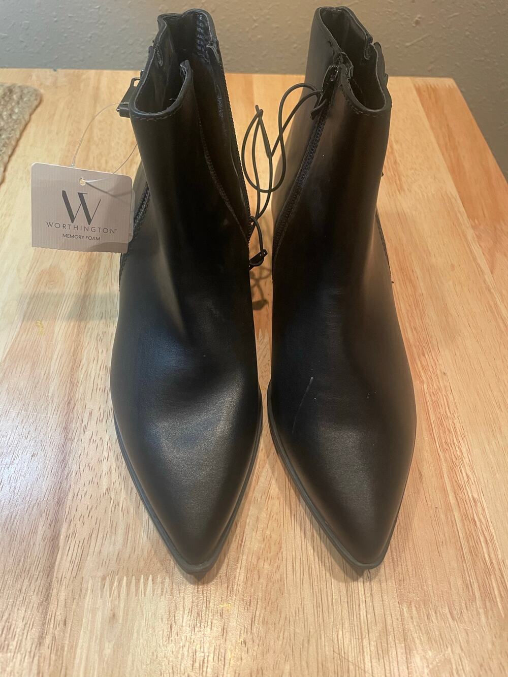 Worthington Black Ankle Boots with Memory Foam Soles, S99